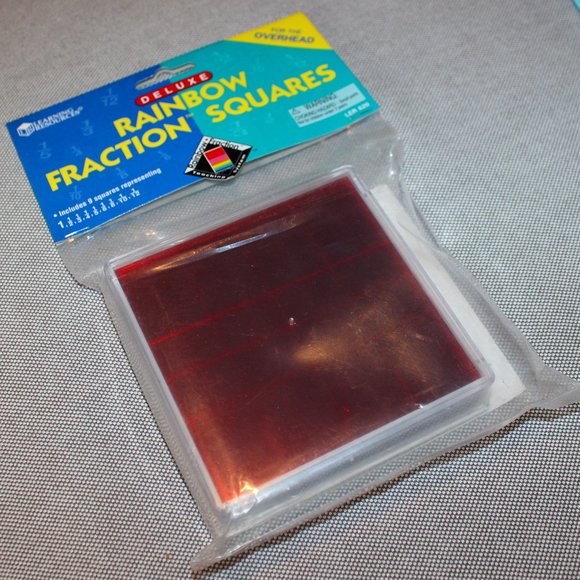 FREE*❤️new Deluxe Rainbow Fraction Squares For The Overhead Learning Resources - Picture 1 of 4